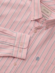 Joules Oxford Pink Stripe Long Sleeve Classic Fit Cotton Shirt - Image 2 of 13
