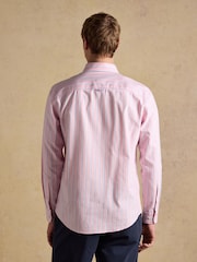 Joules Oxford Pink Stripe Long Sleeve Classic Fit Cotton Shirt - Image 5 of 13