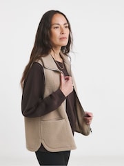 JD Williams Brown Borg Gilet - Image 1 of 4