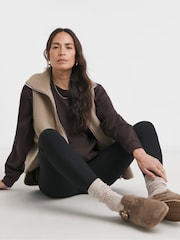 JD Williams Brown Borg Gilet - Image 3 of 4