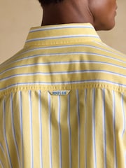 Joules Oxford Yellow Stripe Long Sleeve Classic Fit Cotton Shirt - Image 6 of 9