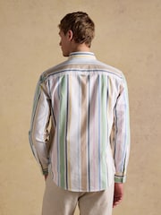 Joules Oxford Multi Stripe Long Sleeve Classic Fit Cotton Shirt - Image 3 of 10