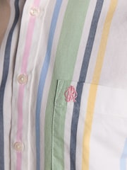 Joules Oxford Multi Stripe Long Sleeve Classic Fit Cotton Shirt - Image 6 of 10