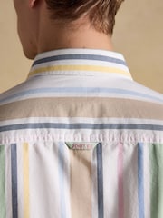 Joules Oxford Multi Stripe Long Sleeve Classic Fit Cotton Shirt - Image 9 of 10