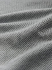 Grey High Neck Long Sleeve Top with TENCEL™ Lyocell - Image 8 of 8