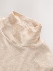 Ecru High Neck Long Sleeve Top with TENCEL™ Lyocell - Image 2 of 4