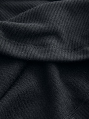 Negro - Thermal Long Sleeve Popper Henley Neck Top - Imagen 8 de 9