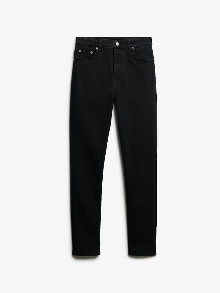 Superdry Black High Rise Skinny Jeans - Image 6 of 6 Superdry Black High Rise Skinny Jeans - Image 6 of 6
