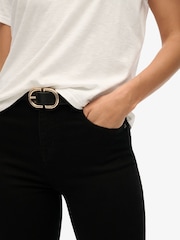 Superdry Black High Rise Flare Jeans - Image 5 of 6