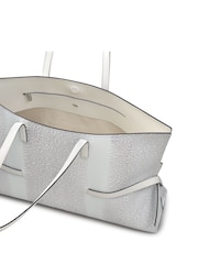 Radley Fleet Street Faux Lizard Large Open Top Shoulder White Bag - Image 5 of 5