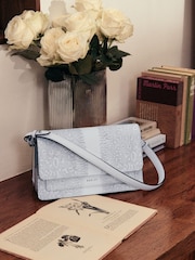 Radley Leather Lane Medium Faux Lizard Print Flapover Shoulder Bag - Image 1 of 6