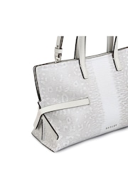 Radley Fleet Street Small Faux Lizard Print Open Top White Cross-Body Bag - Image 3 of 5