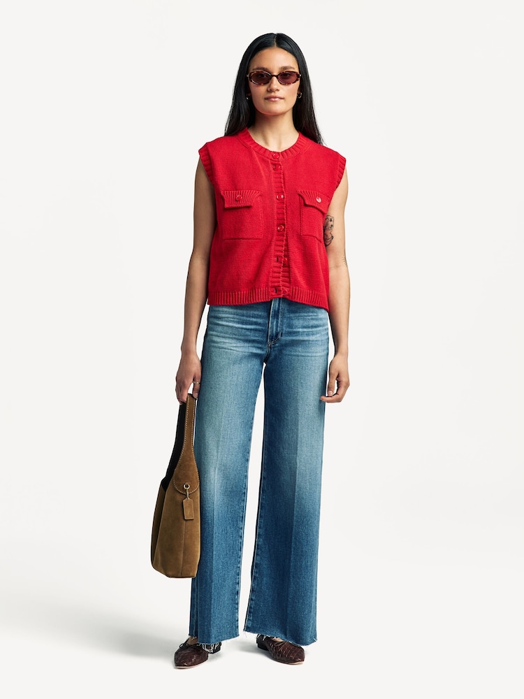 Paige Anessa Raw Hem Wide Leg Jeans - Image 2 of 6