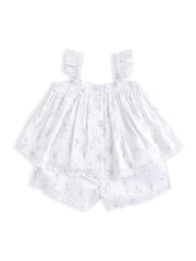 Mamas & Papas Lavender Print Woven 100% Cotton Dress - Image 1 of 3