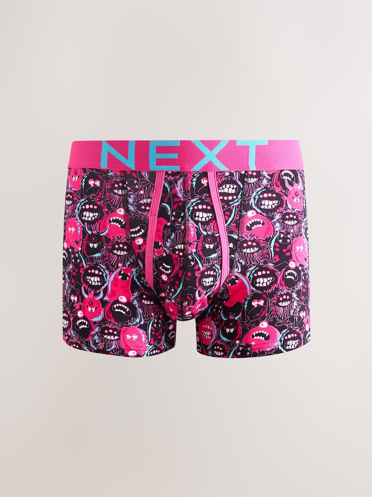 Buy Black Bright Monster A-Front Boxers from Next Philippines