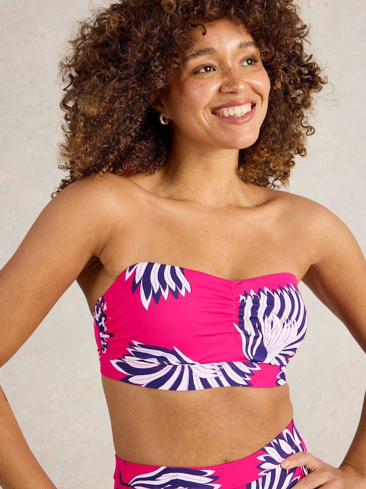 White Stuff Pink Suki Bikini Top - Image 2 of 6