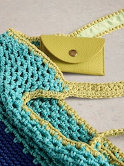 White Stuff Blue Christe Crochet Shopper Bag - Image 4 of 4