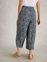 White Stuff Blue Lisette Crinkle Culottes - Image 2 of 6