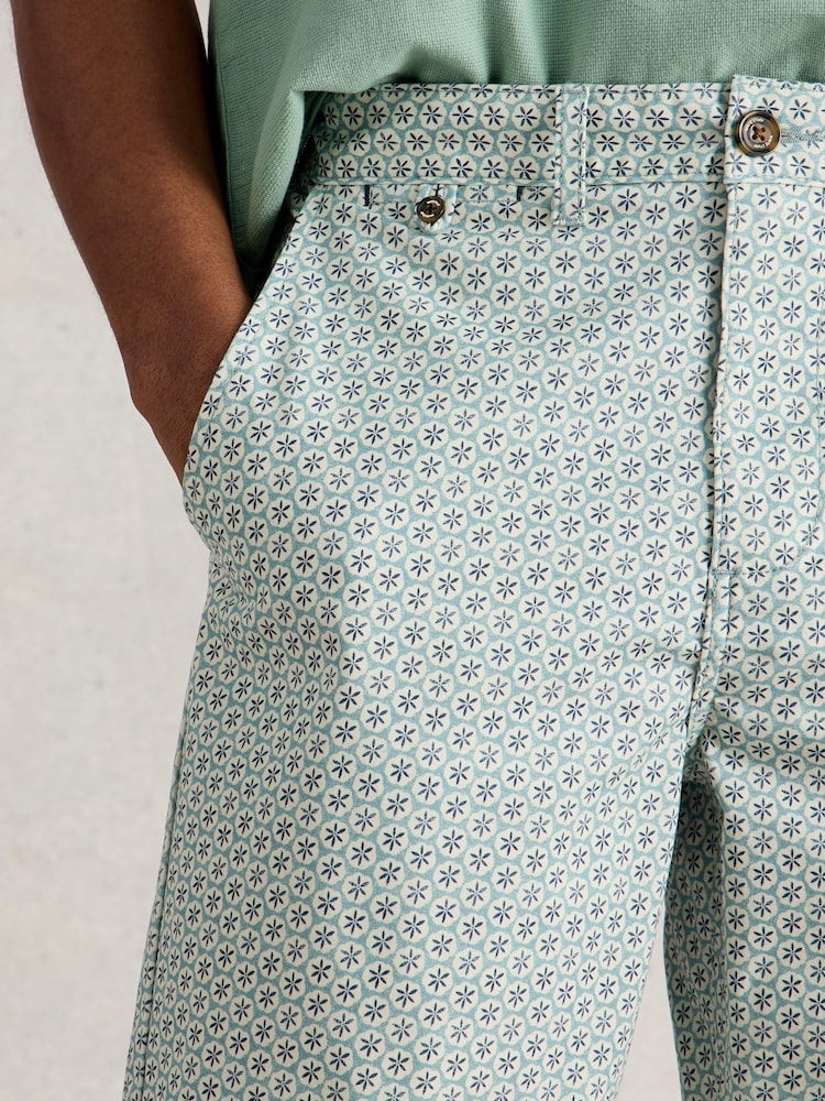 White Stuff Blue Geo Printed Chino Shorts - Image 4 of 4 White Stuff Blue Geo Printed Chino Shorts - Image 4 of 4
