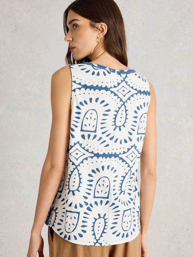 White Stuff Blue 100% Cotton Lola Vest - Image 2 of 6