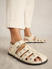 White Stuff White Helena Studded Fisherman Sandals - Image 1 of 5