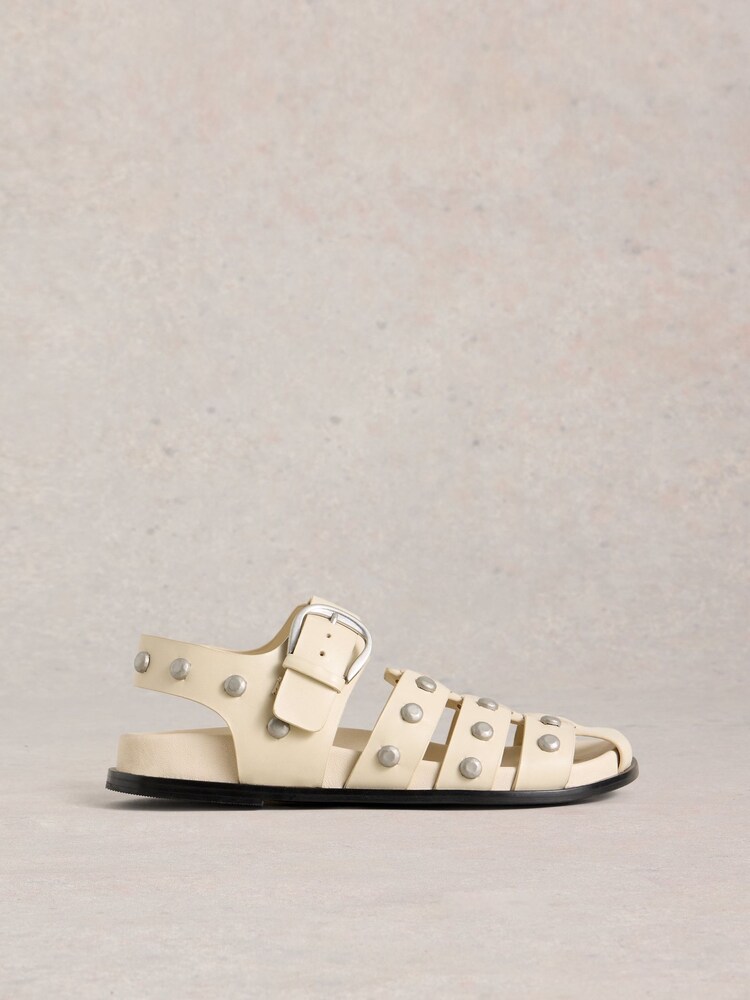 White Stuff White Helena Studded Fisherman Sandals