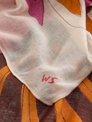 White Stuff White Sundance Bird Printed Scarf - Image 3 of 3