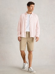 White Stuff Cream Flamingo Print Shirt - Image 2 of 7