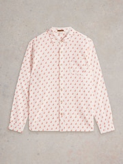 White Stuff Cream Flamingo Print Shirt - Image 6 of 7