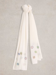 White Stuff White Embroidered Scarf - Image 1 of 3