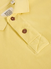 White Stuff Yellow Utility Polo 100% Cotton Shirt - Image 6 of 6