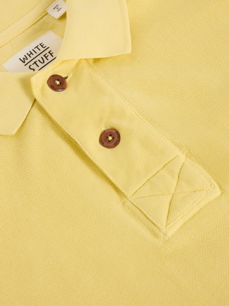 White Stuff Yellow Utility Polo 100% Cotton Shirt - Image 6 of 6 White Stuff Yellow Utility Polo 100% Cotton Shirt - Image 6 of 6