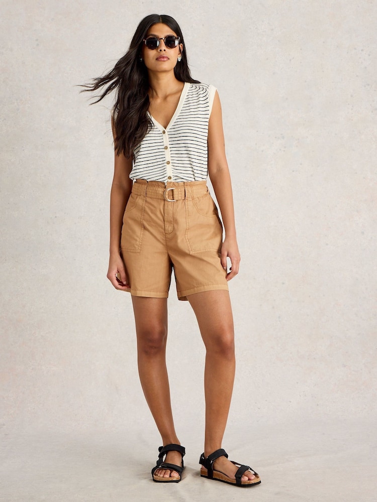 White Stuff Natural Teakie 100% Organic Cotton Shorts - Image 1 of 6