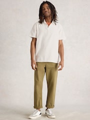 White Stuff Anderby Woven 100% Organic Cotton Polo Shirt - صورة 3 من 6