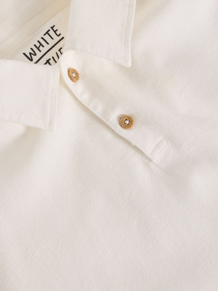 White Stuff Anderby Woven 100% Organic Cotton Polo Shirt - صورة 6 من 6