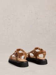 White Stuff Brown Rose Leather Sandals - Image 2 of 4