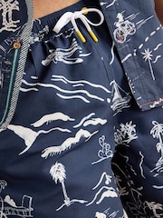 White Stuff Blue Map Print Volley Swim Shorts - Image 4 of 6