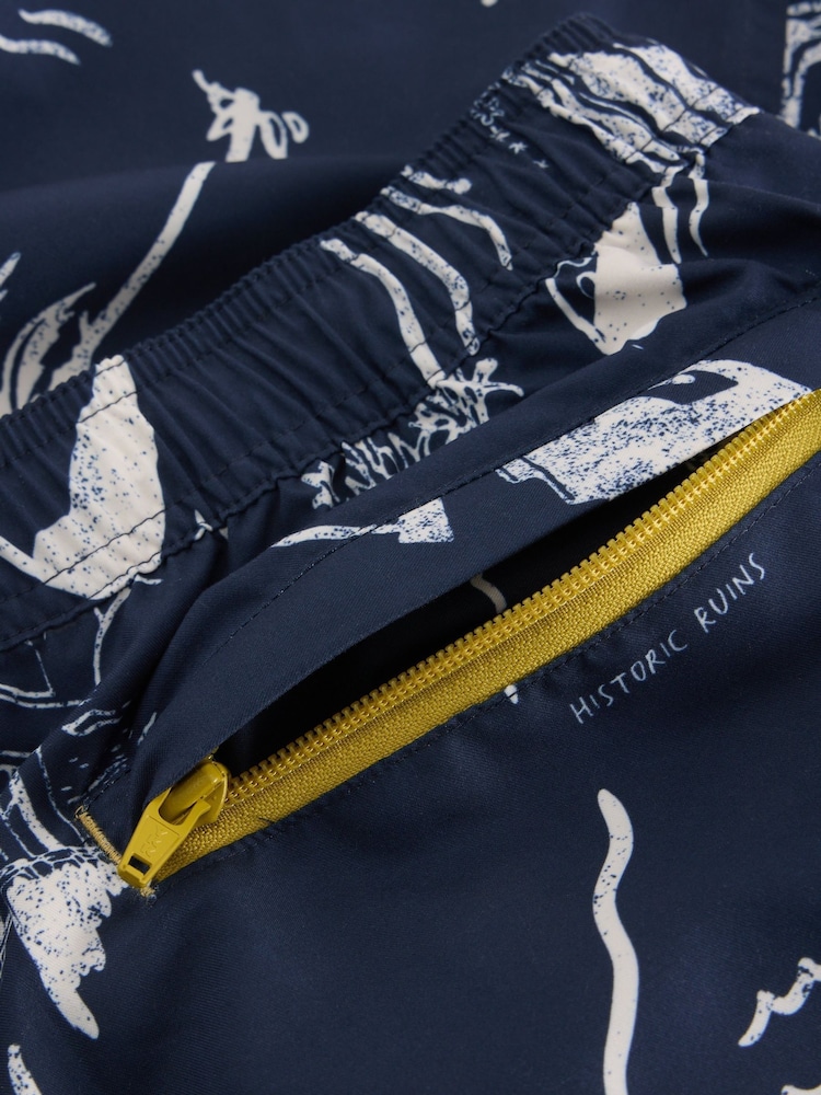 White Stuff Blue Map Print Volley Swim Shorts - Image 6 of 6