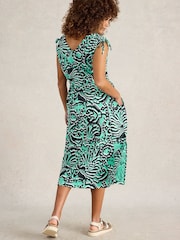 White Stuff Blue Freya Channel 100% Cotton Beach Dress - Image 2 of 6