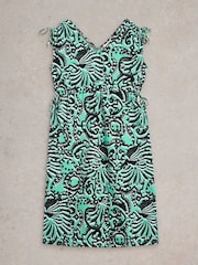 White Stuff Blue Freya Channel 100% Cotton Beach Dress - Image 5 of 6