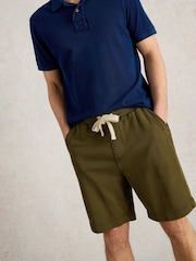 White Stuff Green Brampton Cotton Jersey Shorts - Image 3 of 6