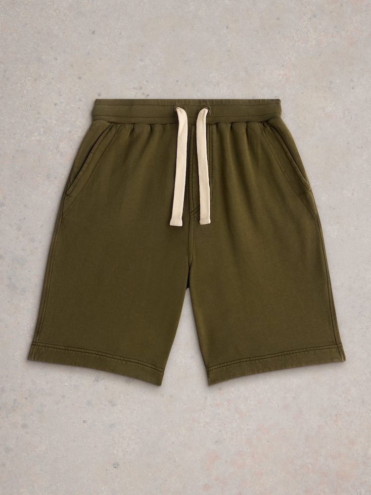White Stuff Green Brampton Cotton Jersey Shorts - Image 5 of 6