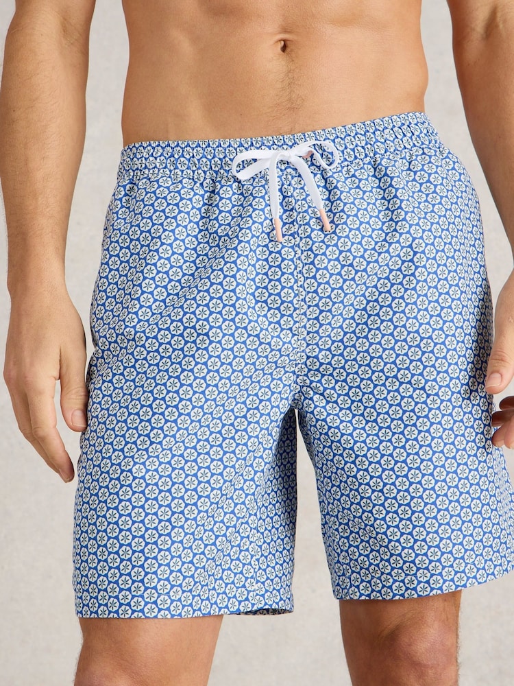 White Stuff Geo Print Volley Swim Shorts - صورة 2 من 6