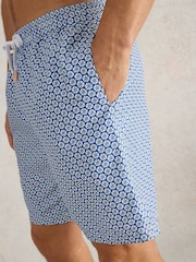White Stuff Geo Print Volley Swim Shorts - صورة 4 من 6