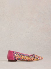 White Stuff Winnie Woven Ballerinas - Imagen 1 de 4