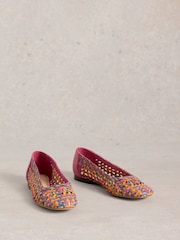 White Stuff Winnie Woven Ballerinas - Imagen 2 de 4