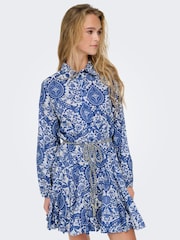 ONLY Blue Rope Tie Mini Dress - Image 2 of 7