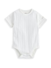Mamas & Papas Welcome To The World 100% Cotton Brown Jacket Bodysuit & Trousers Outfit Set - Image 3 of 4