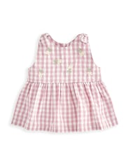 Mamas & Papas Pink Gingham Sleeveless Top & Shorts Set - Image 4 of 5