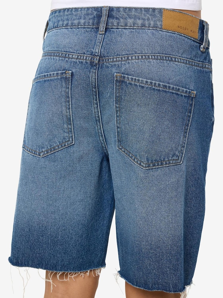 NOISY MAY Blue Loose Bermuda 100% Cotton Shorts - Image 5 of 5